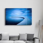 The Curvy Pier | Glass Wall Art - Artdesigna