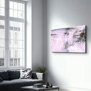 Pink Touch | Glass Wall Art - Artdesigna