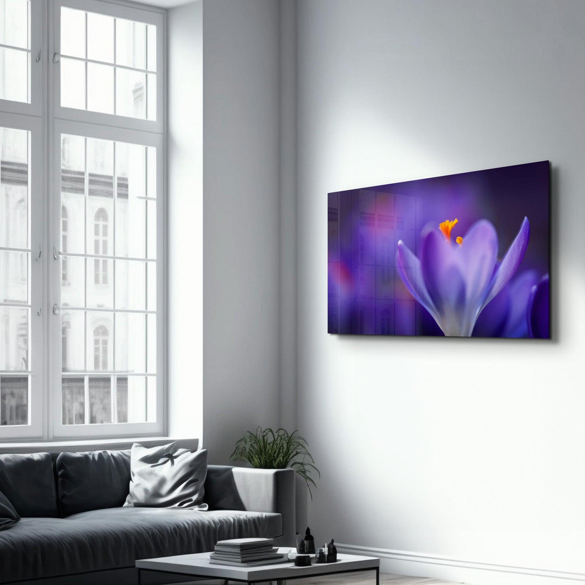 Radiant Bloom | Glass Wall Art - Artdesigna