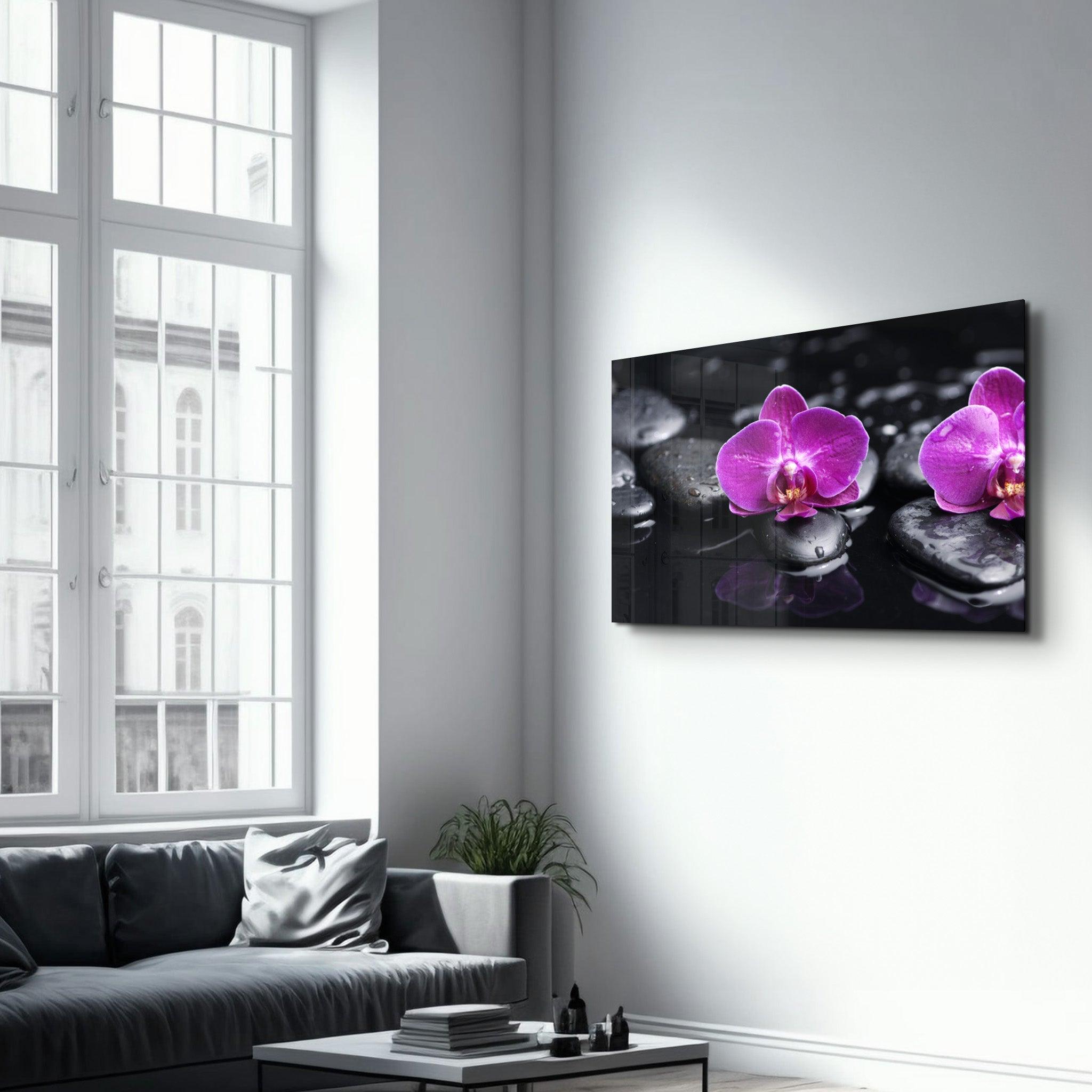 Orchid | Glass Wall Art - Artdesigna