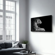 Leopard in Focus | Glass Wall Art - Artdesigna