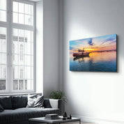 Boat | Glass Wall Art - Artdesigna