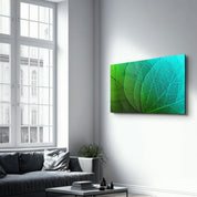 Green Leaf 2 | Glass Wall Art - Artdesigna