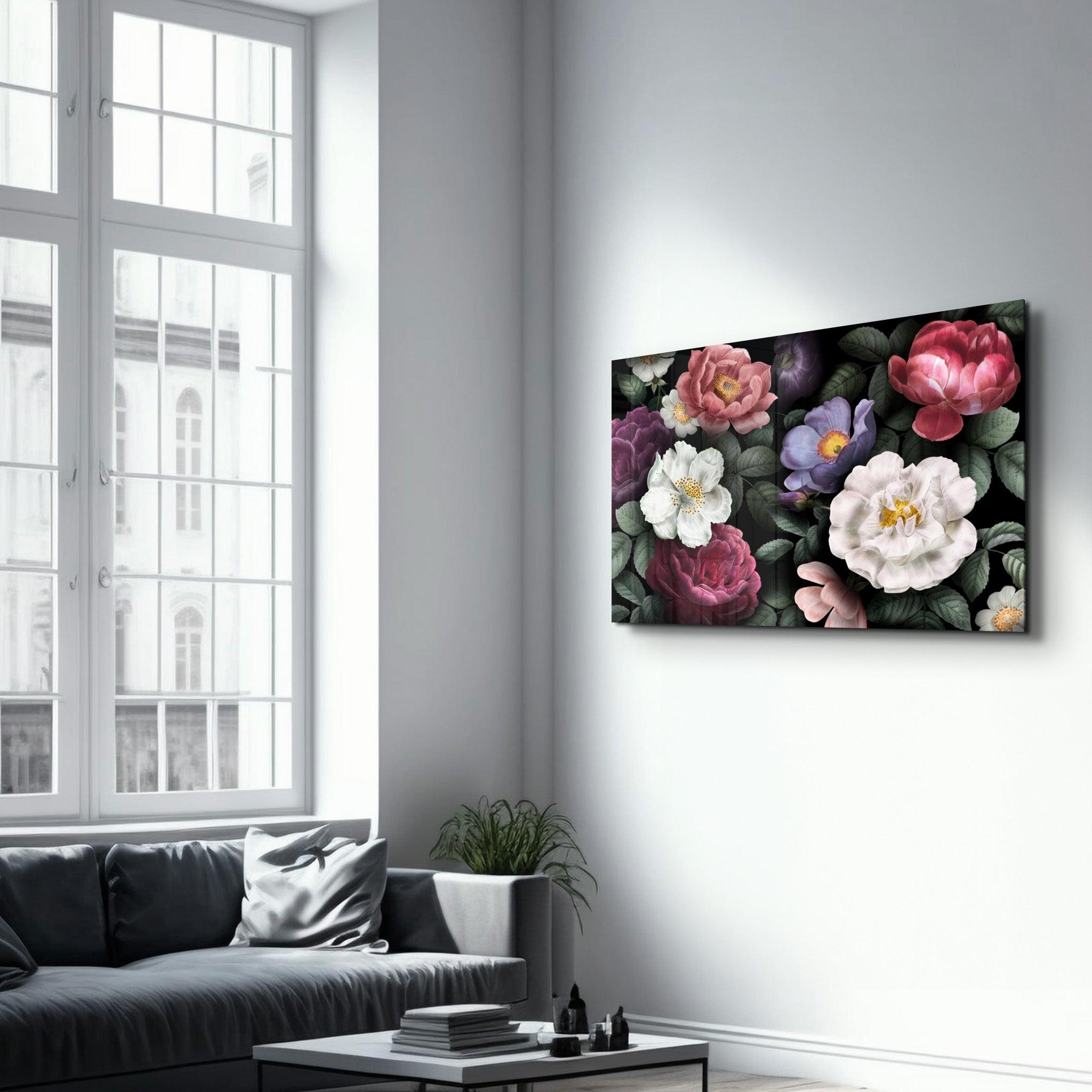 Floral | Glass Wall Art - Artdesigna