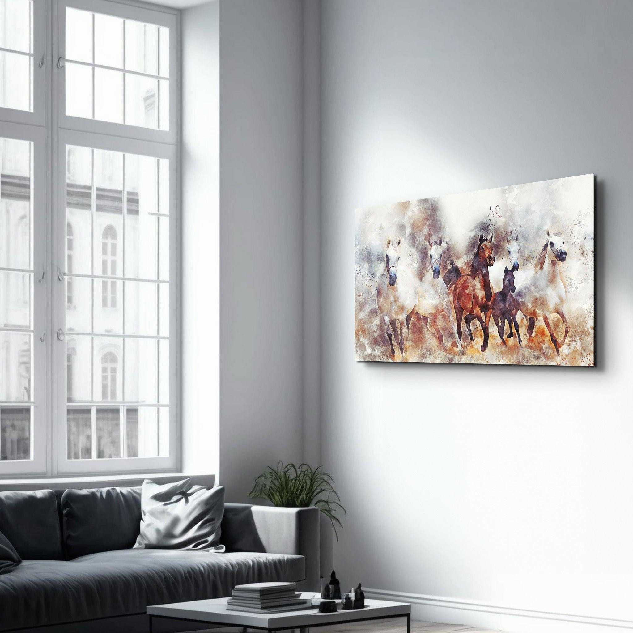 Freedom of the Wind Riders | Glass Wall Art | Artdesigna