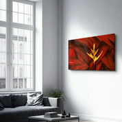 Leaves | Glass Wall Art - Artdesigna