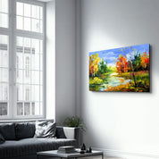 Abstract Landscape V2 | Glass Wall Art - Artdesigna