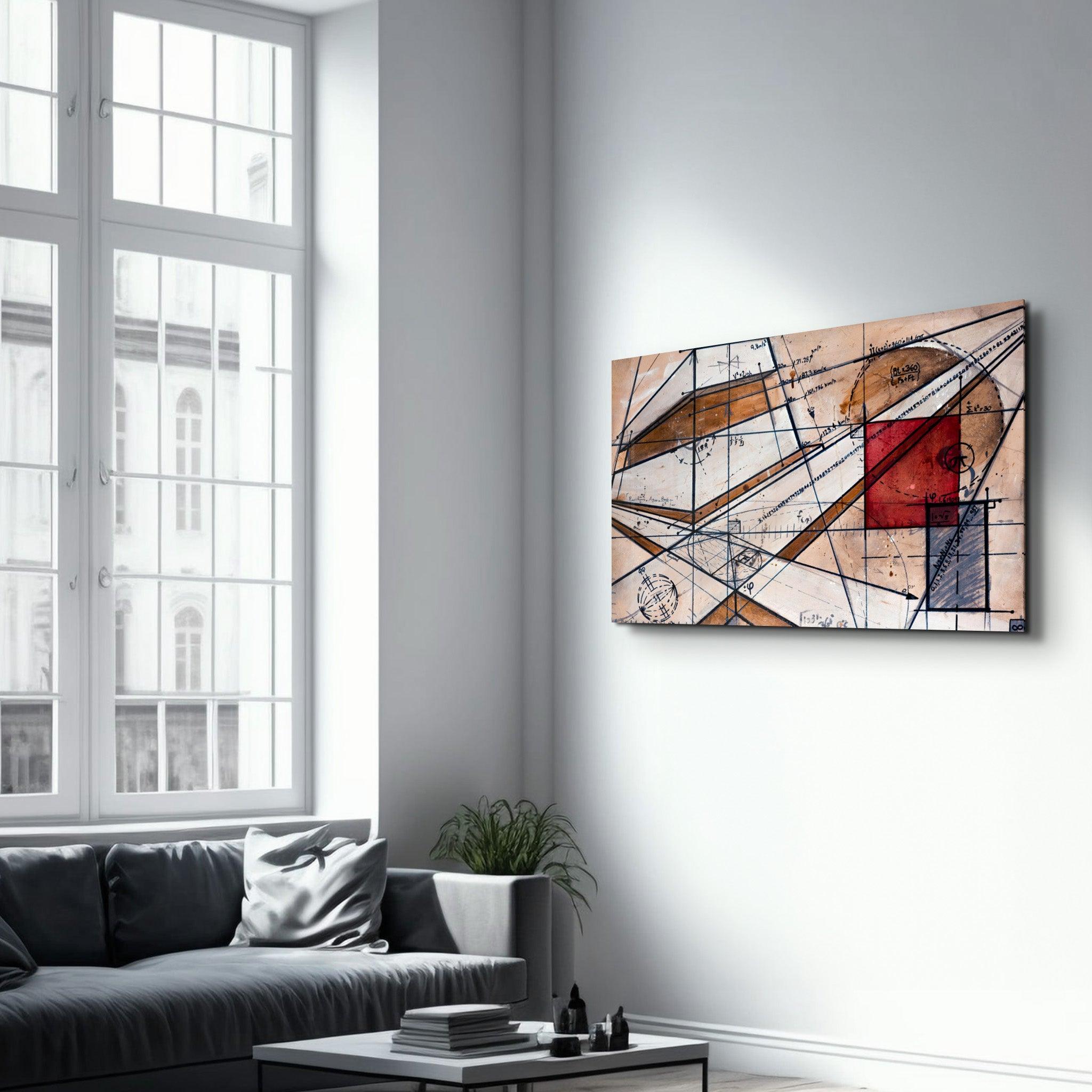 Abstract Calculus | Glass Wall Art - Artdesigna