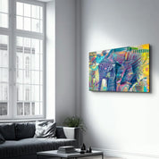 Pastel Oil Pattern | Glass Wall Art - Artdesigna