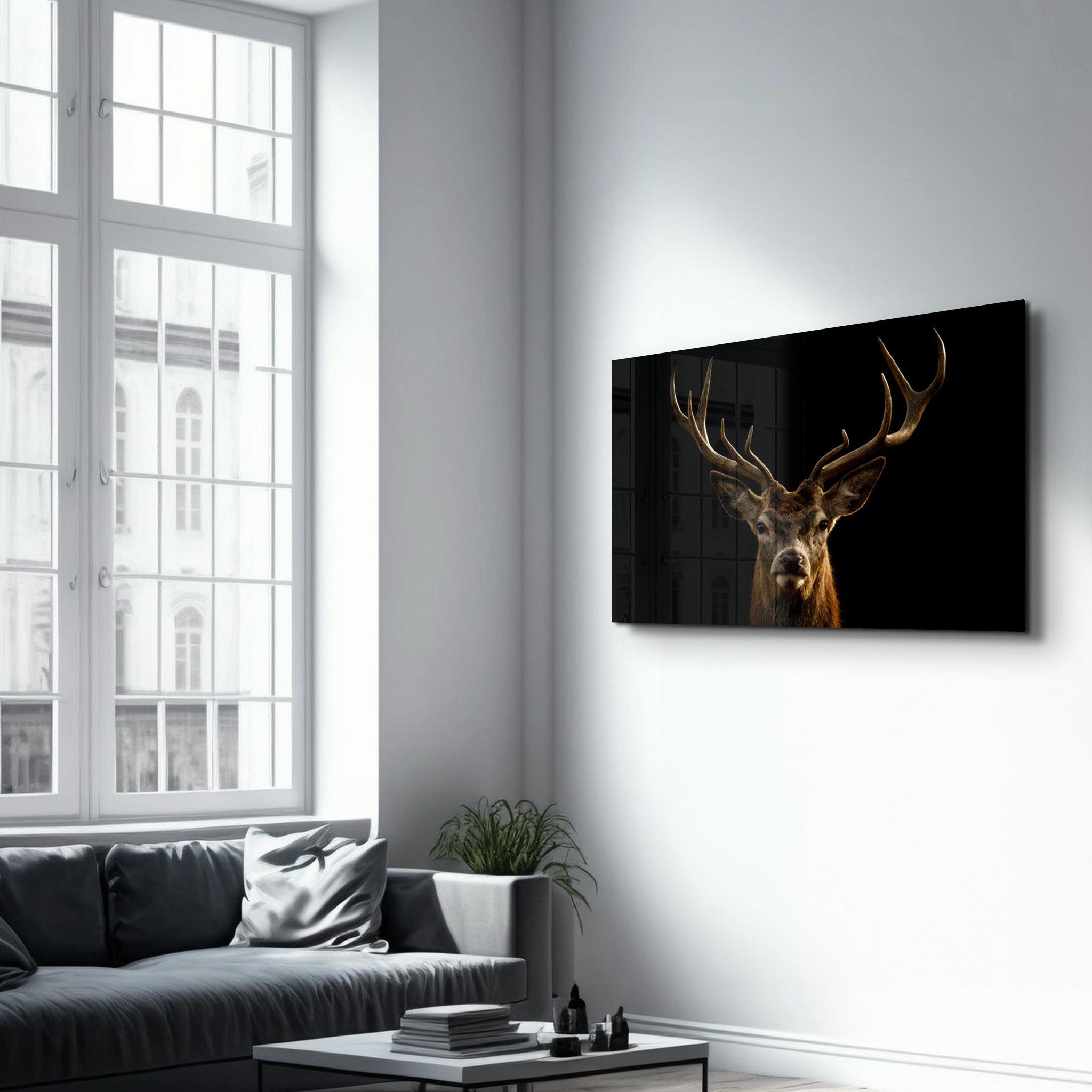 TheDeer | Glass Wall Art - Artdesigna