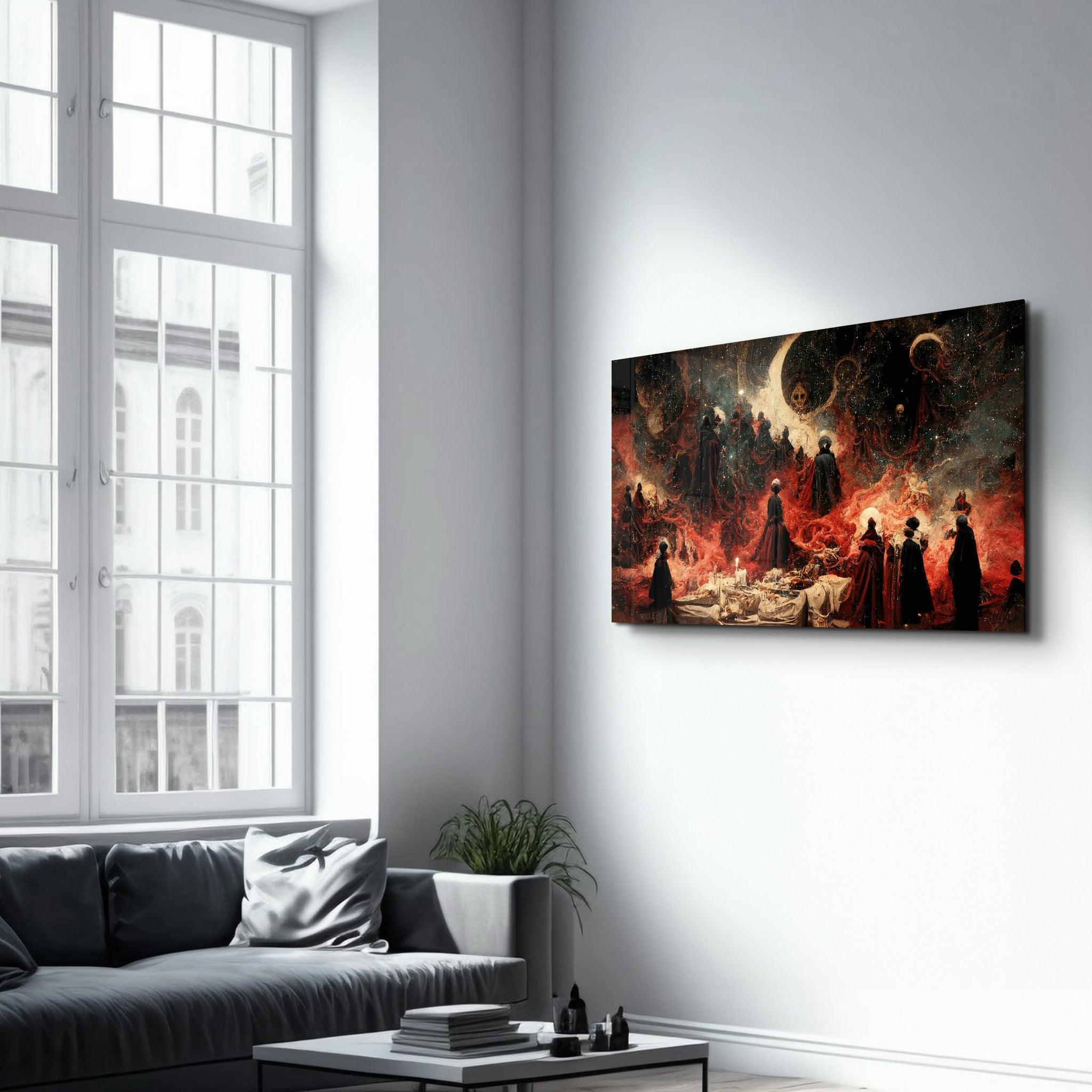 Meeting on the Dark Side | Secret World Collection Glass Wall Art - Artdesigna