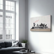 Banksy - Noname | Designer's Collection Glass Wall Art - Artdesigna