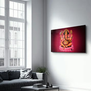 Lord Ganesha | Glass Wall Art - Artdesigna