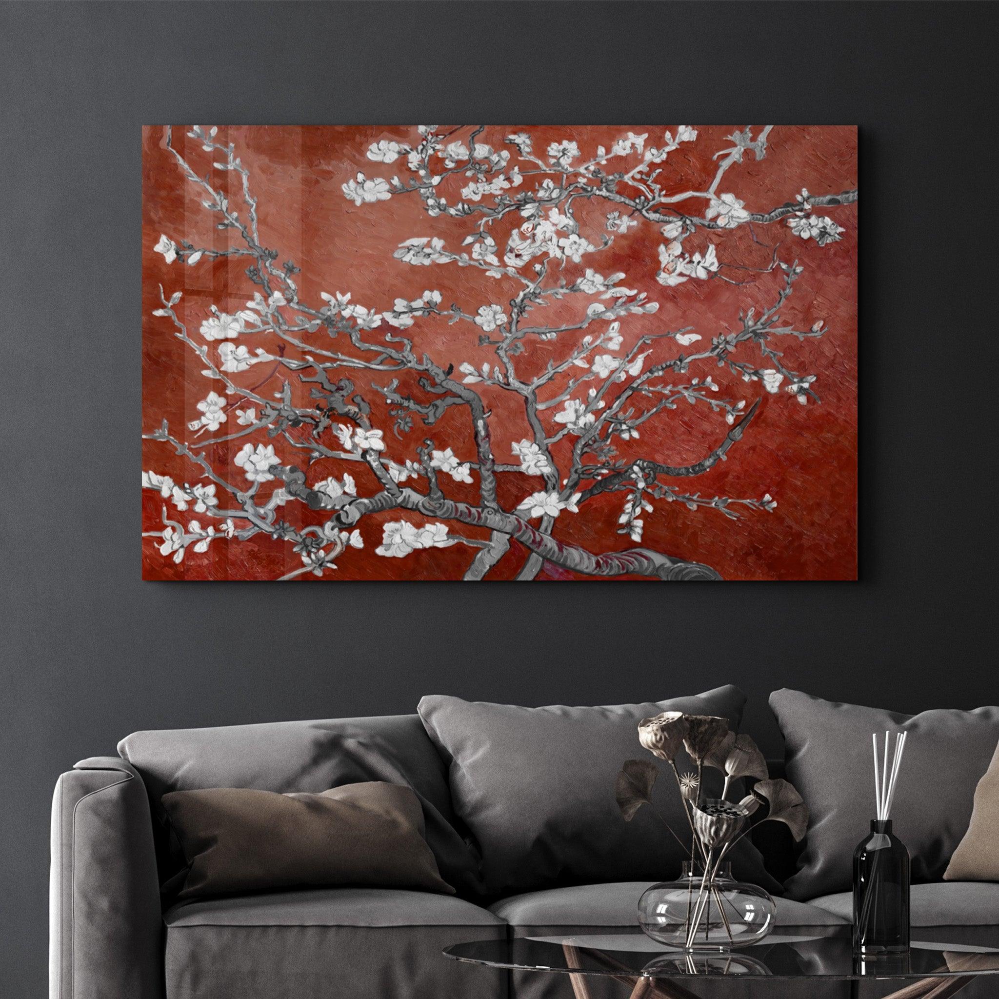 Abstract Flowers V5 | Glass Wall Art - Artdesigna