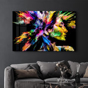 Rainbow Echoes in My Mind| Glass Wall Art - Artdesigna