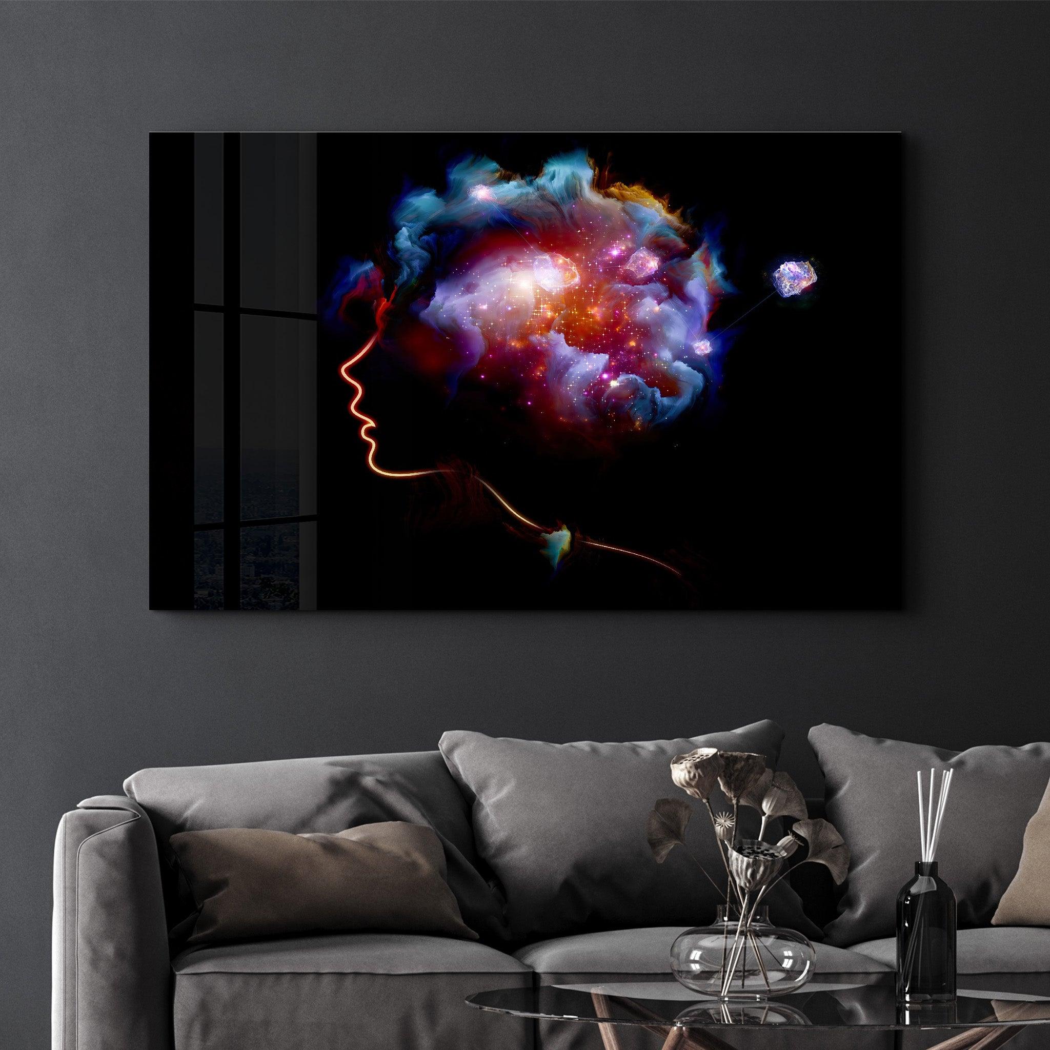 Space in Mind | Glass Wall Art - Artdesigna