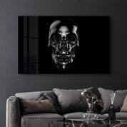 The Black Skull | Glass Wall Art - Artdesigna