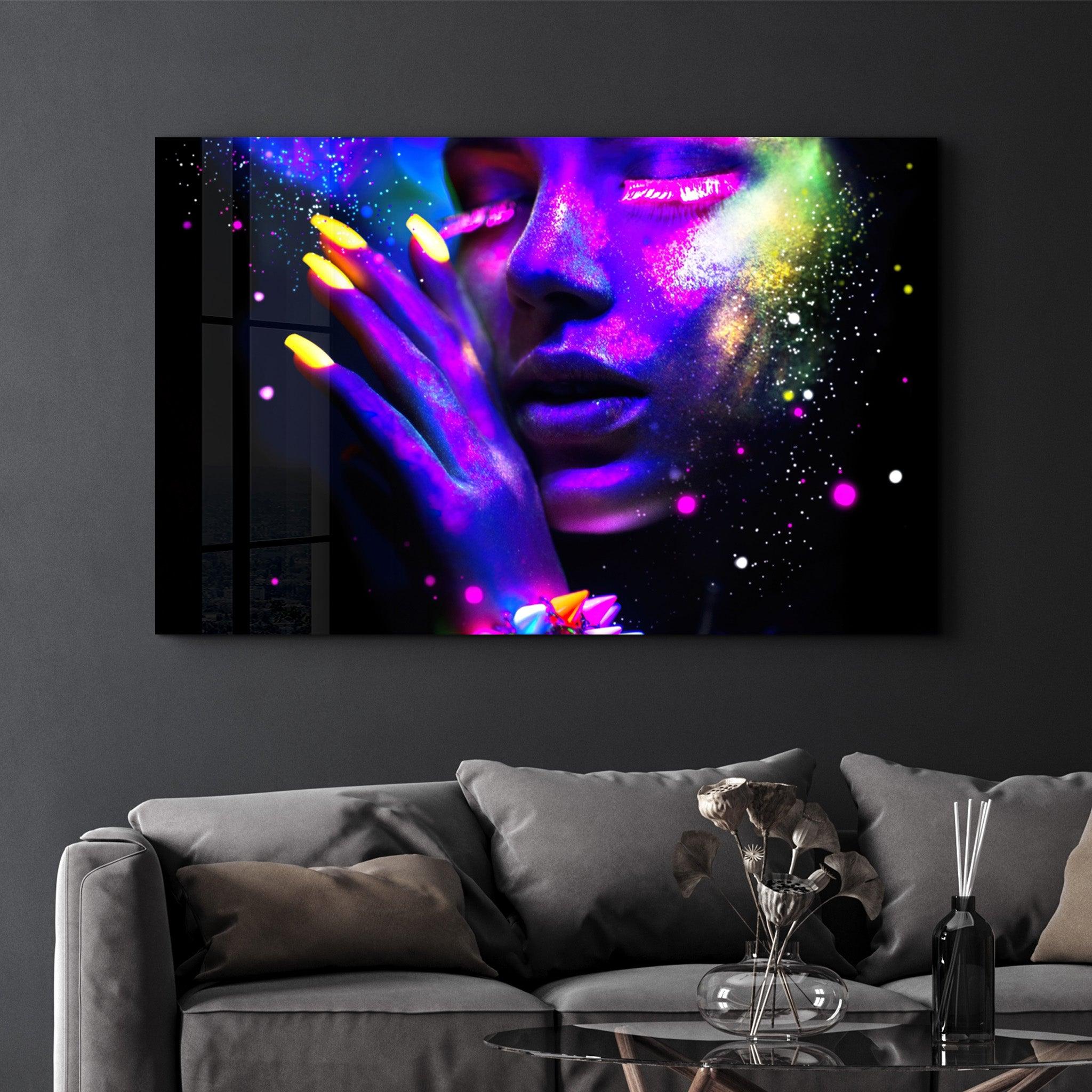 Colorful Midnight | Glass Wall Art - Artdesigna