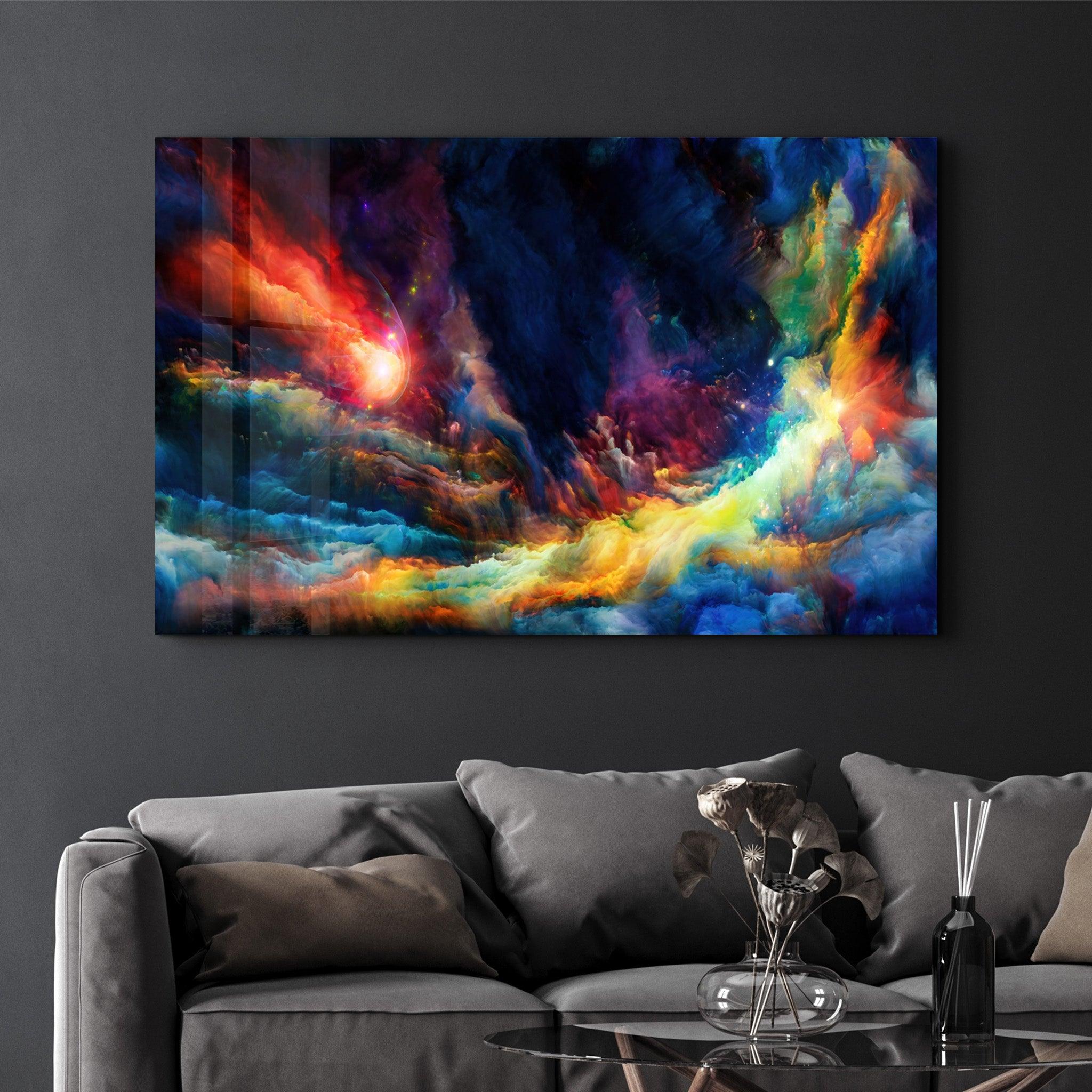 Riot Of Colors | Glass Wall Art - Artdesigna