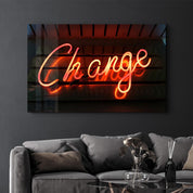 Change | Glass Wall Art - Artdesigna