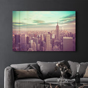 New York City | Glass Wall Art - Artdesigna