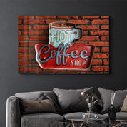 Antique Cafe | Glass Wall Art - Artdesigna