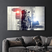 Codes Of Astronaut | Glass Wall Art - Artdesigna