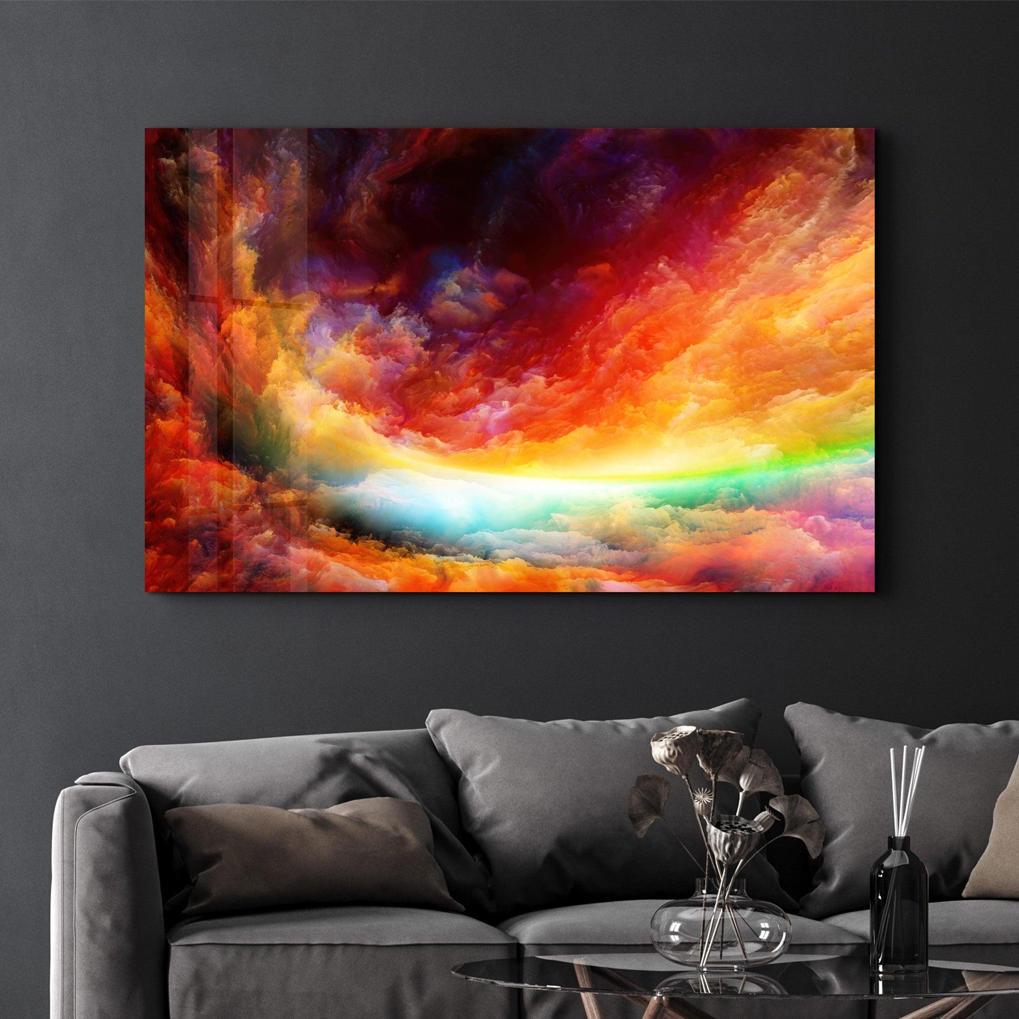 Color Puff V2 | Glass Wall Art - Artdesigna