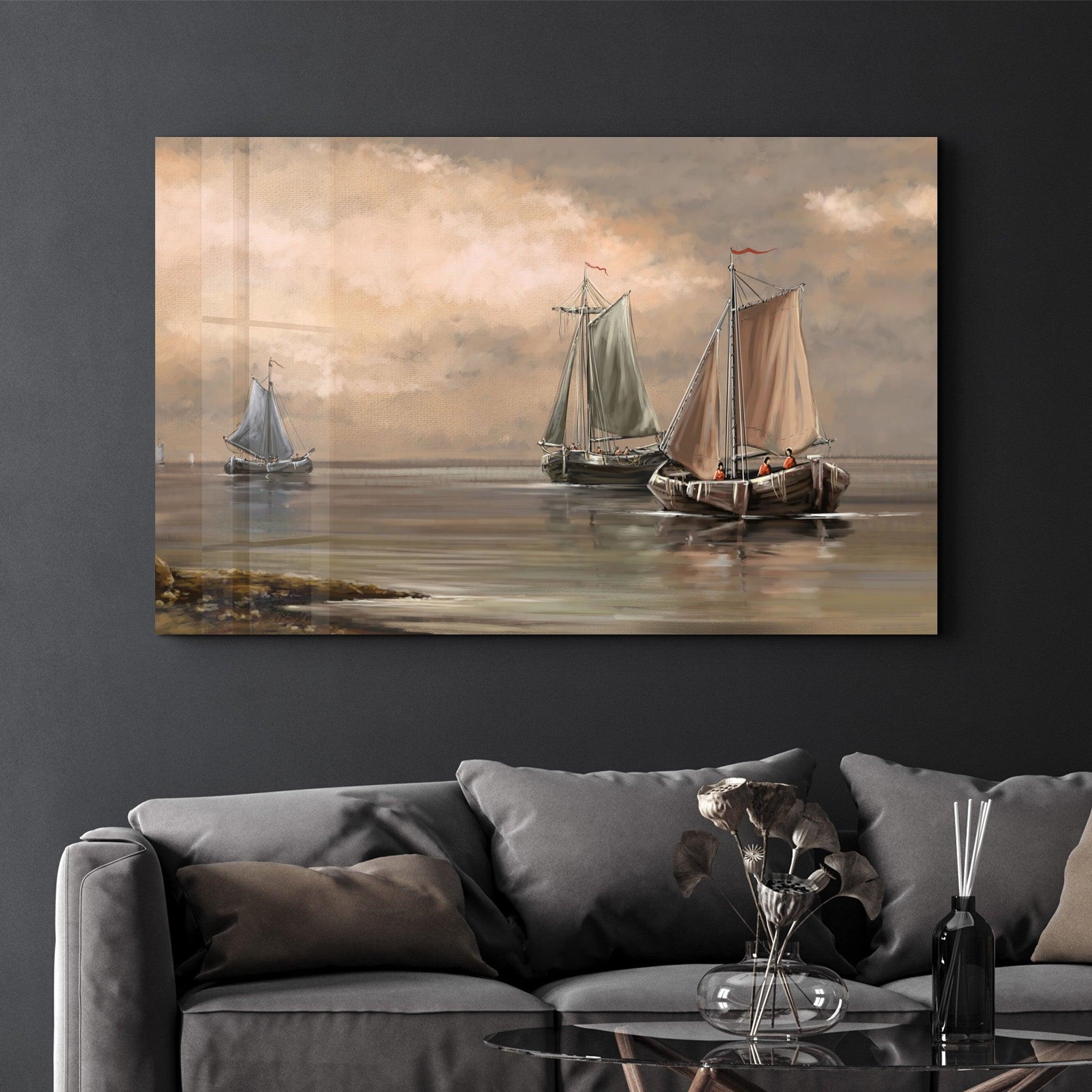 Marine Workers From Victor Hugo | Glass Wall Art - Artdesigna