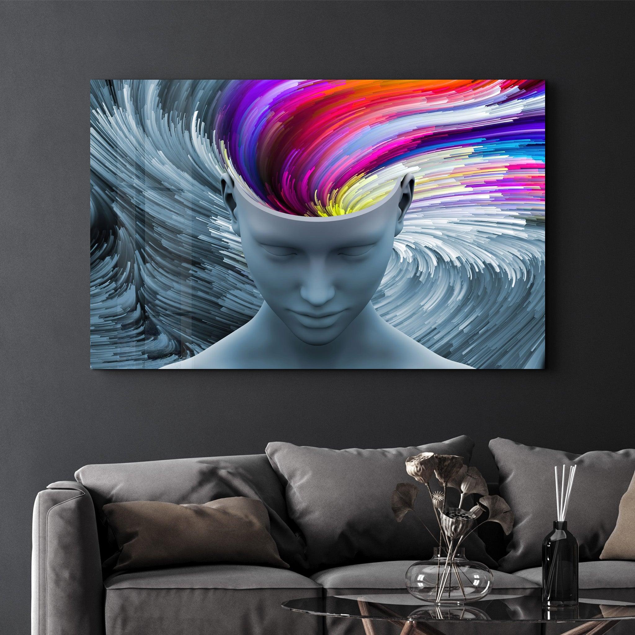 Colorful Thoughts | Glass Wall Art - Artdesigna