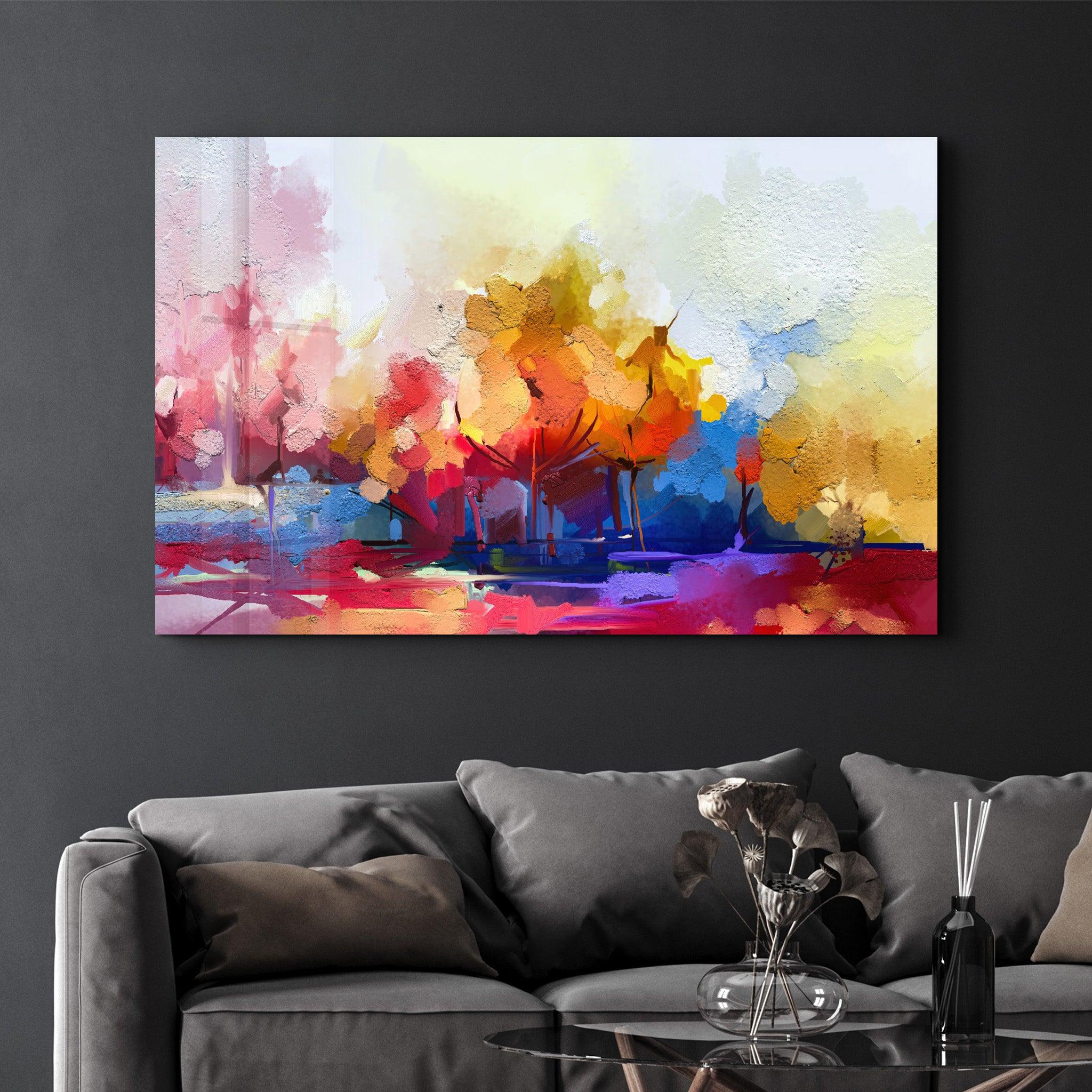 Colors of the Seasons | Glass Wall Art - Artdesigna