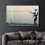 Banksy - Eternity | Glass Wall Art - Artdesigna