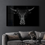 The Bull | Glass Wall Art - Artdesigna