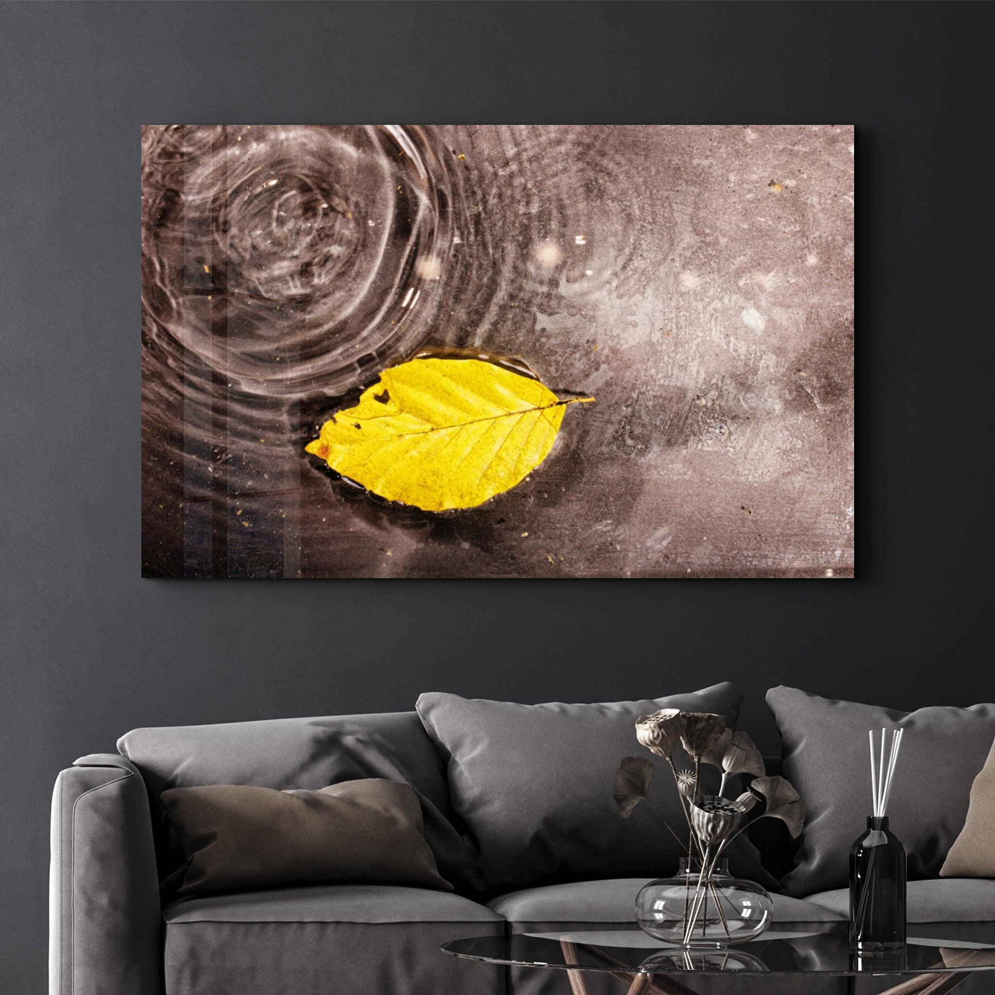 Ripples of Autumn | Glass Wall Art - Artdesigna