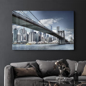 Brooklyn Bridge | Glass Wall Art - Artdesigna