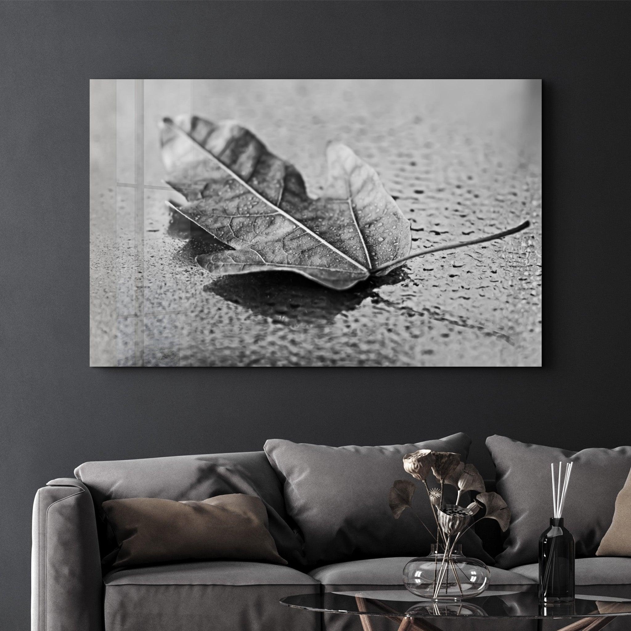 The Leaf 1 | Glass Wall Art - Artdesigna