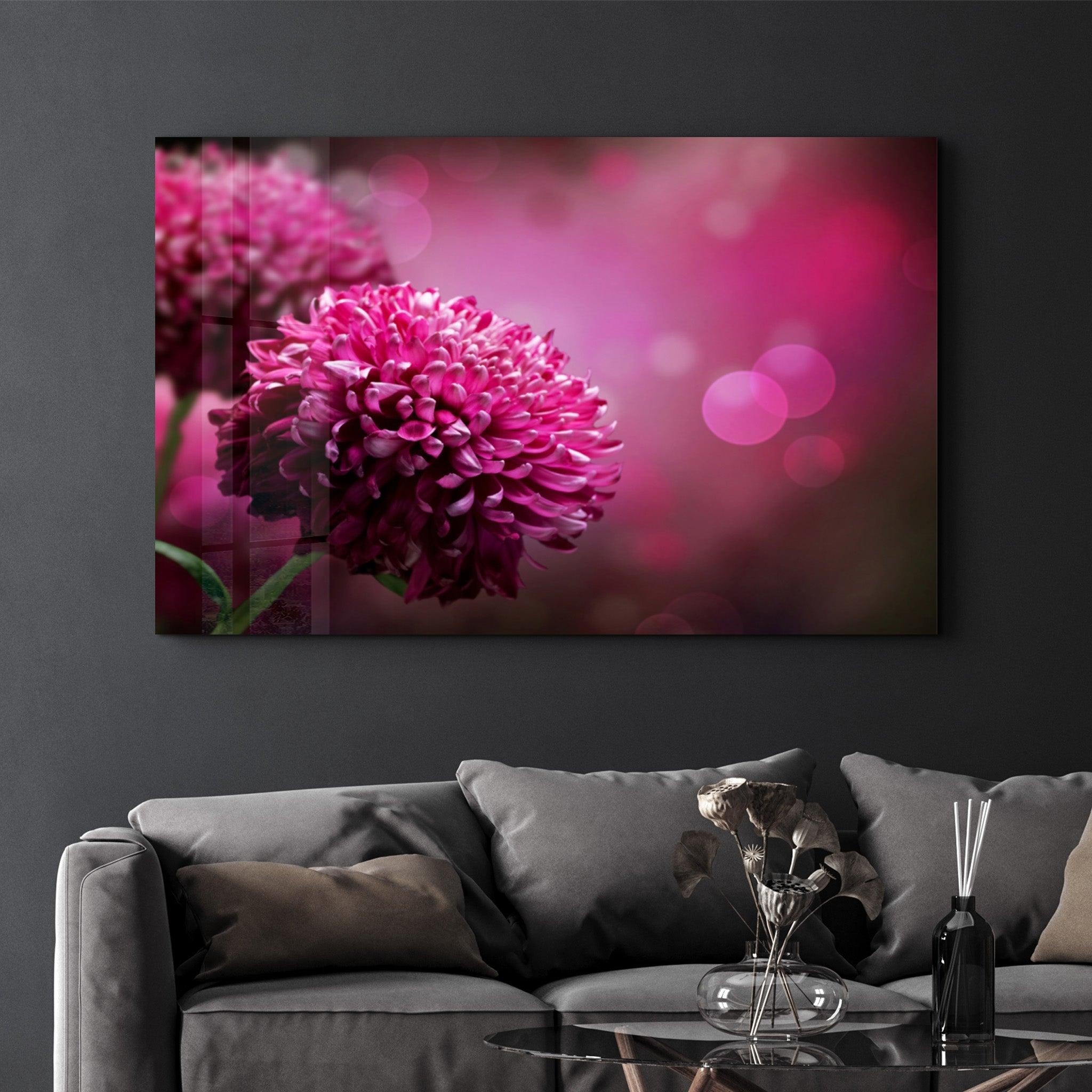 Blossom Radiance | Glass Wall Art - Artdesigna