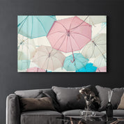 Umbrellas | Glass Wall Art - Artdesigna