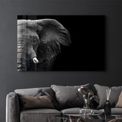 Elephant | Glass Wall Art - Artdesigna