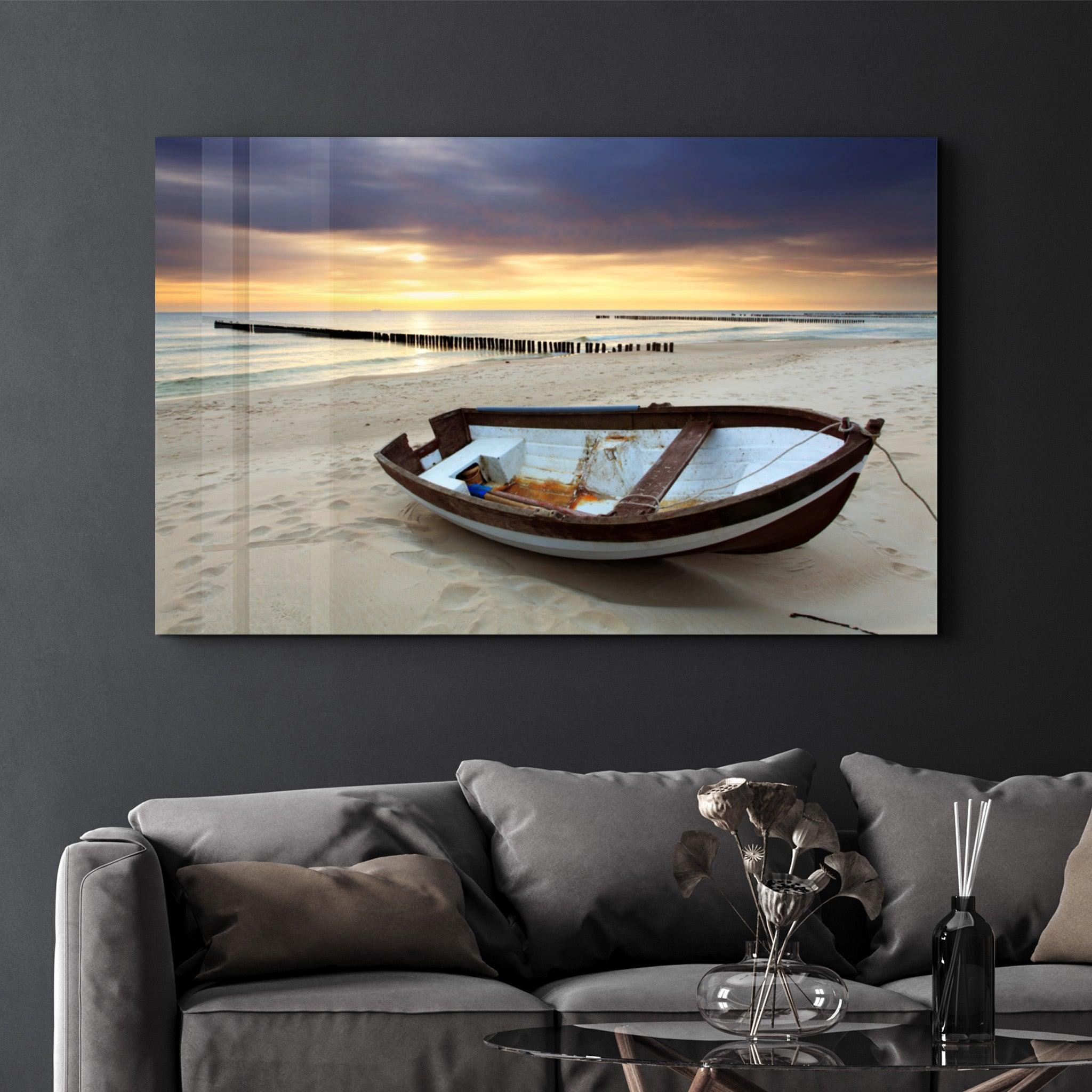 SeaSide | Glass Wall Art - Artdesigna