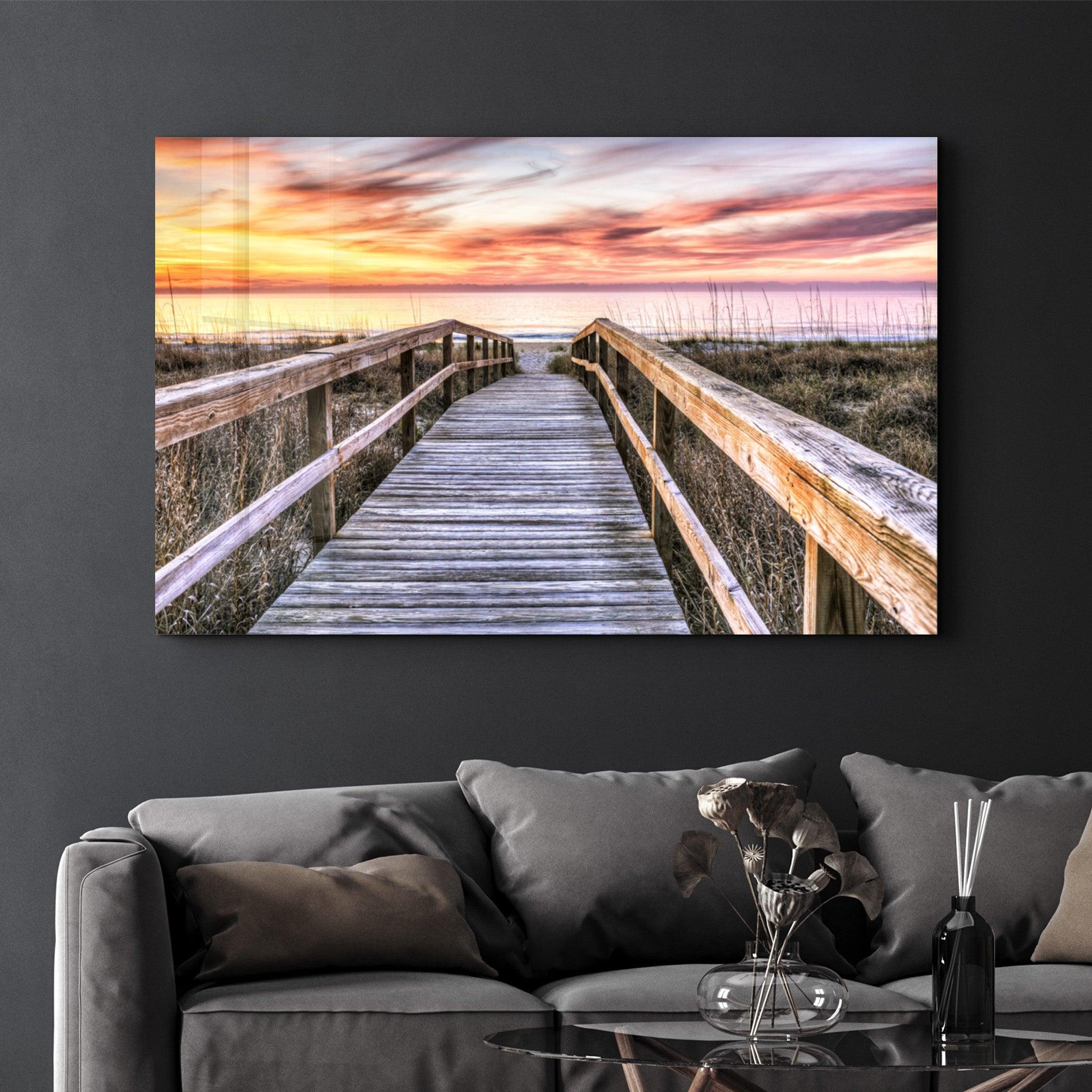 Sunset 3 | Glass Wall Art - Artdesigna