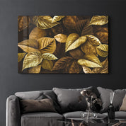 Golden Forest Dreams | Glass Wall Art - Artdesigna