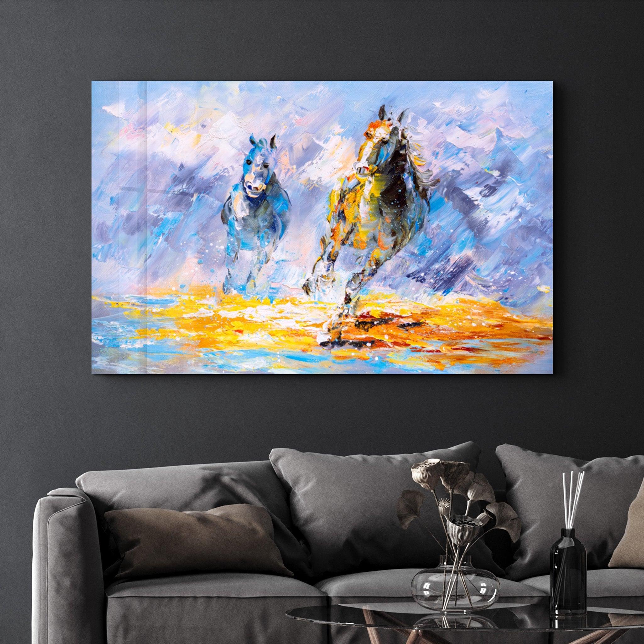 Horse | Glass Wall Art - Artdesigna