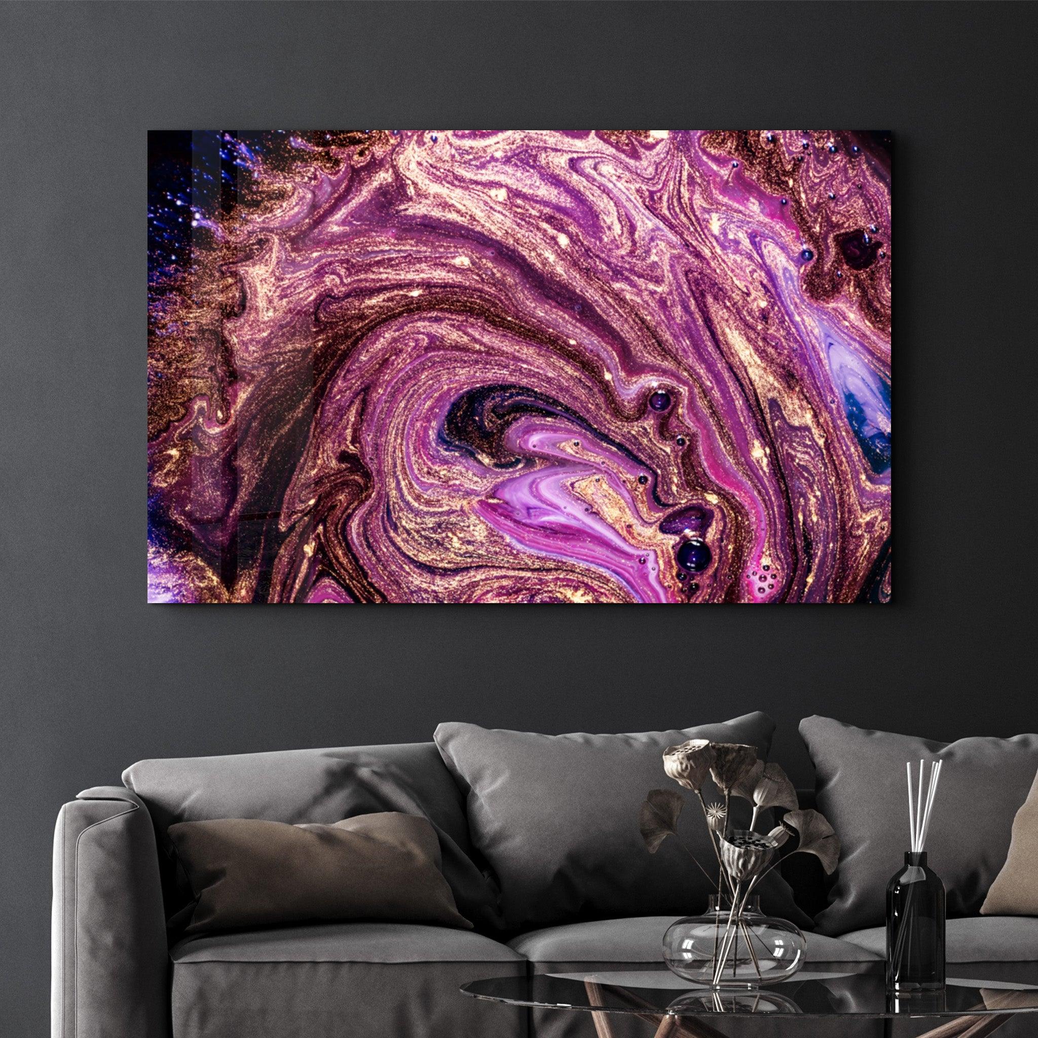 Shimmer Pink | Glass Wall Art - Artdesigna