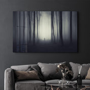 Foggy Path | Glass Wall Art - Artdesigna