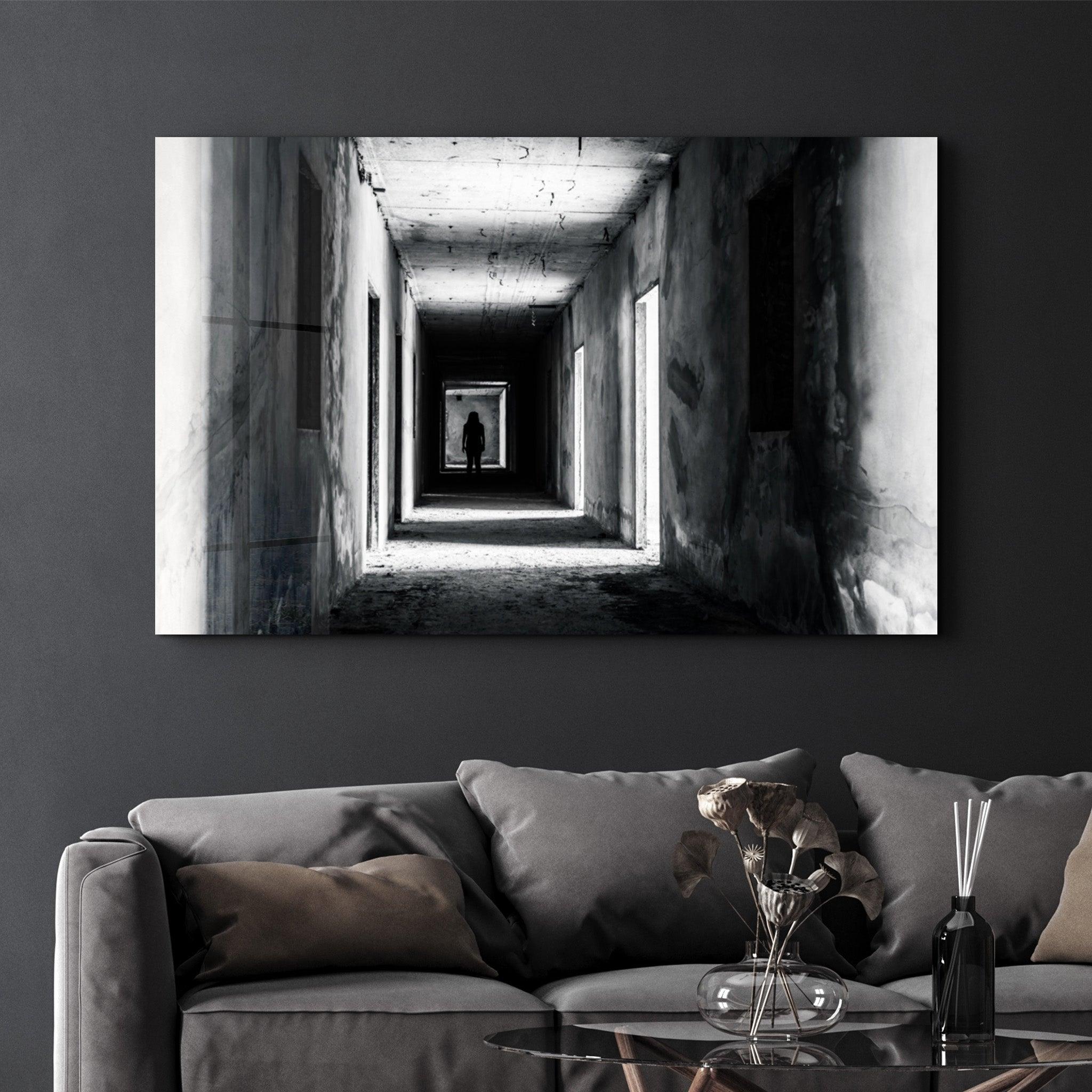 Empty Building | Glass Wall Art - Artdesigna