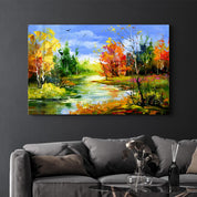 Abstract Landscape V2 | Glass Wall Art - Artdesigna