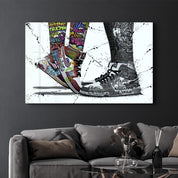 Street Art Footwear V2 | Glass Wall Art - Artdesigna