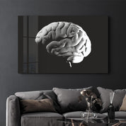 Brain Lines | Glass Wall Art - Artdesigna