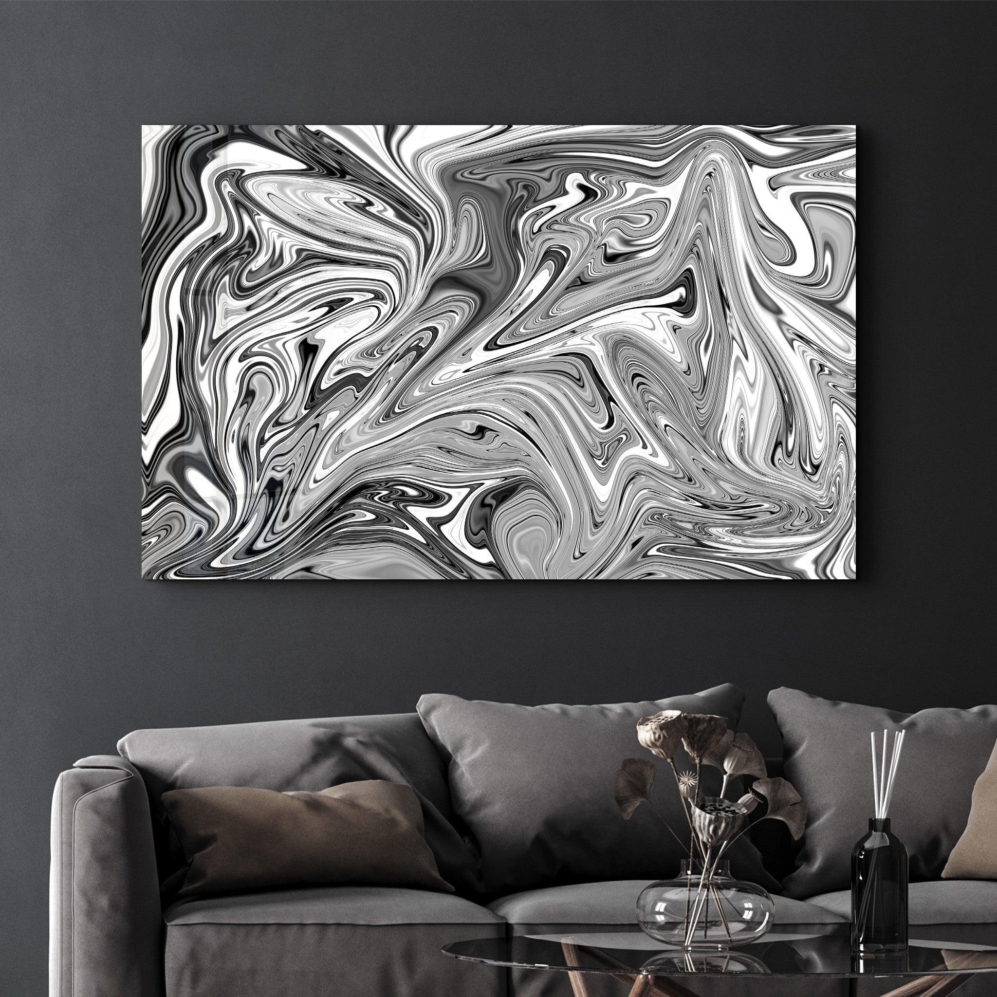 Abstract Shape | Glass Wall Art - Artdesigna